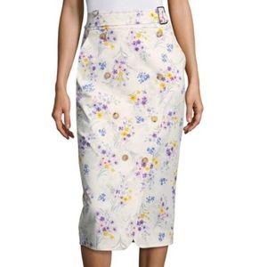 MaxMara Ginseng Floral Midi Skirt